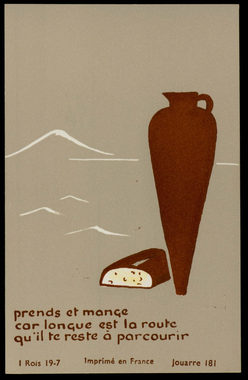 estampe prends et mange  car longue est la route  qu'il te reste à parcourir 1979.29.286 Photo