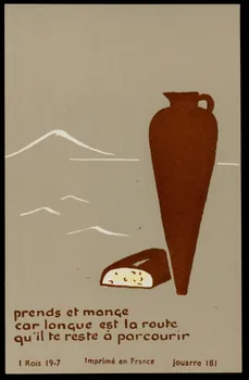 estampe prends et mange  car longue est la route  qu'il te reste à parcourir 1979.29.286 Photo