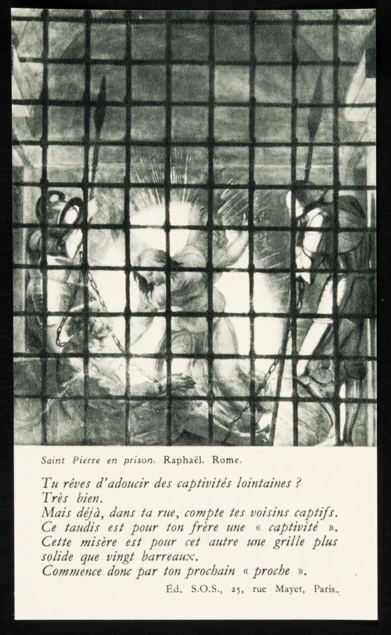 estampe Saint Pierre en prison. Raphaël. Rome. 1979.29.314.4 Photo
