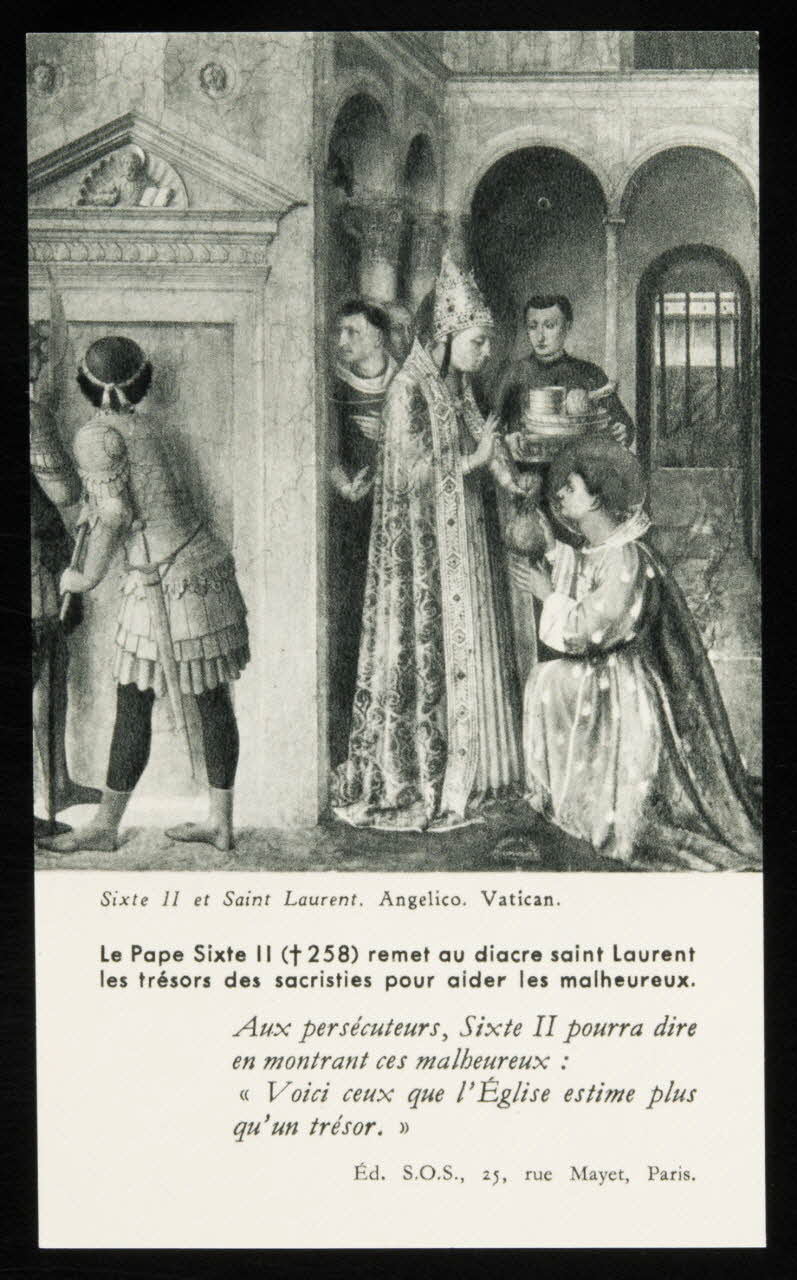 estampe Sixte II et Saint Laurent. Angelico. Vatican. 1979.29.314.5 Photo