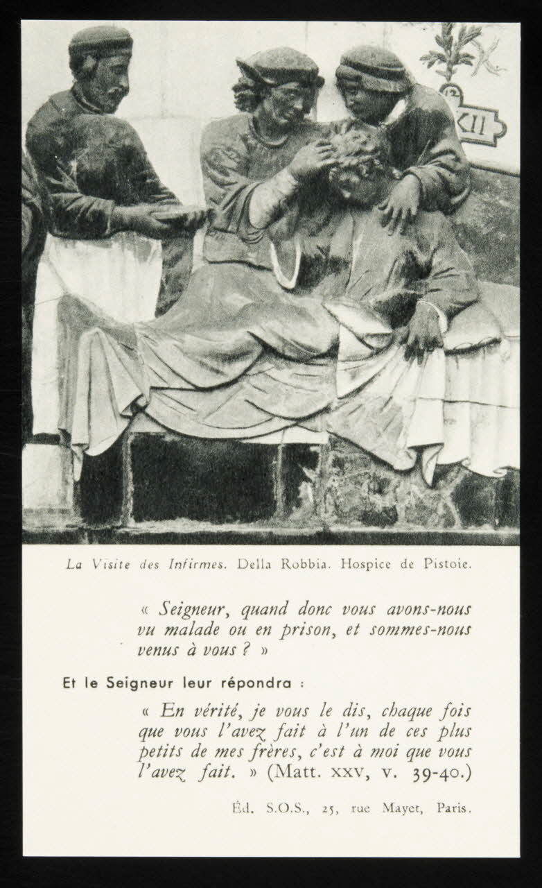 estampe La Visite des Infirmes. Della Robbia. Hospice de Pistoie. 1979.29.314.8 Photo