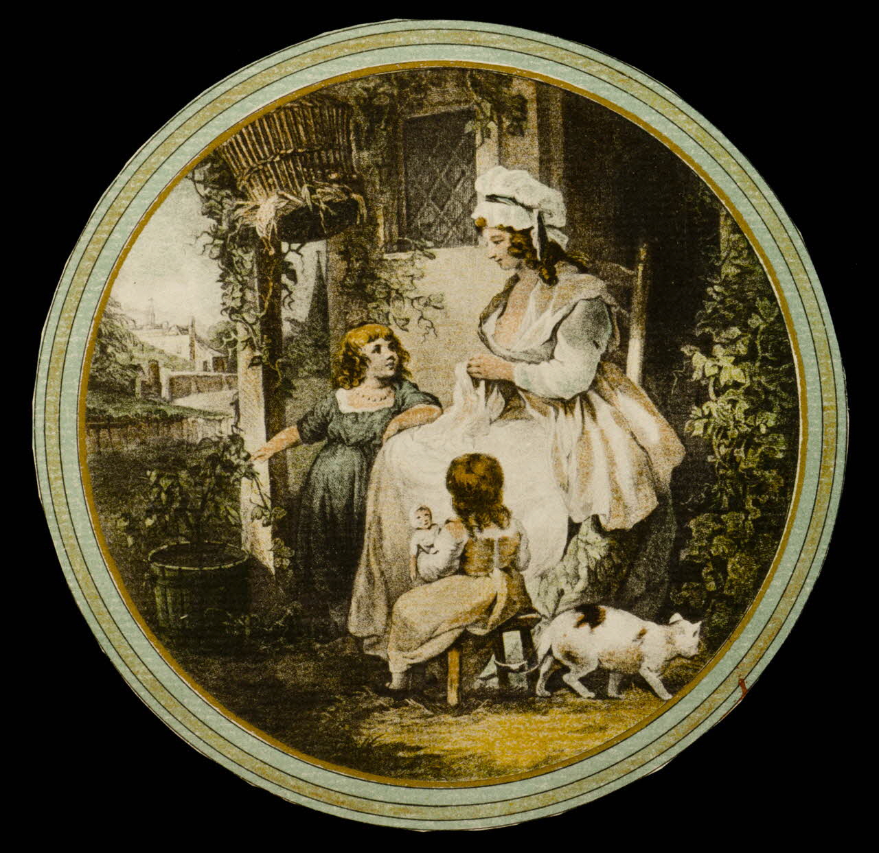 estampe Femme et enfants devant la maison 1979.29.342 Photo