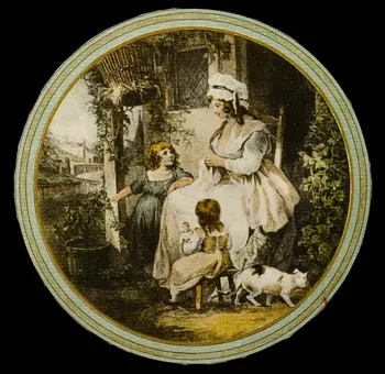 estampe Femme et enfants devant la maison 1979.29.342 Photo