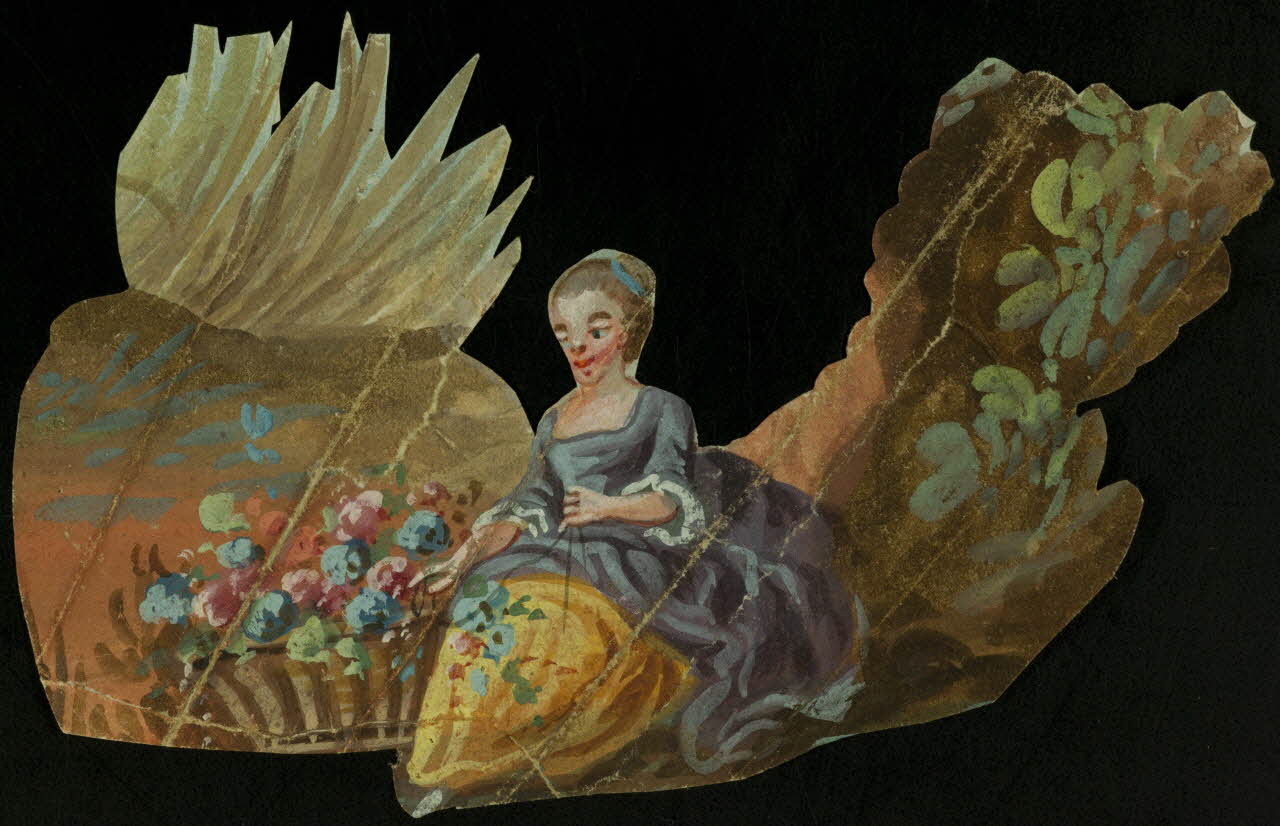 estampe Femme réalisant une guirlande de fleurs 1979.29.547.6 Photo