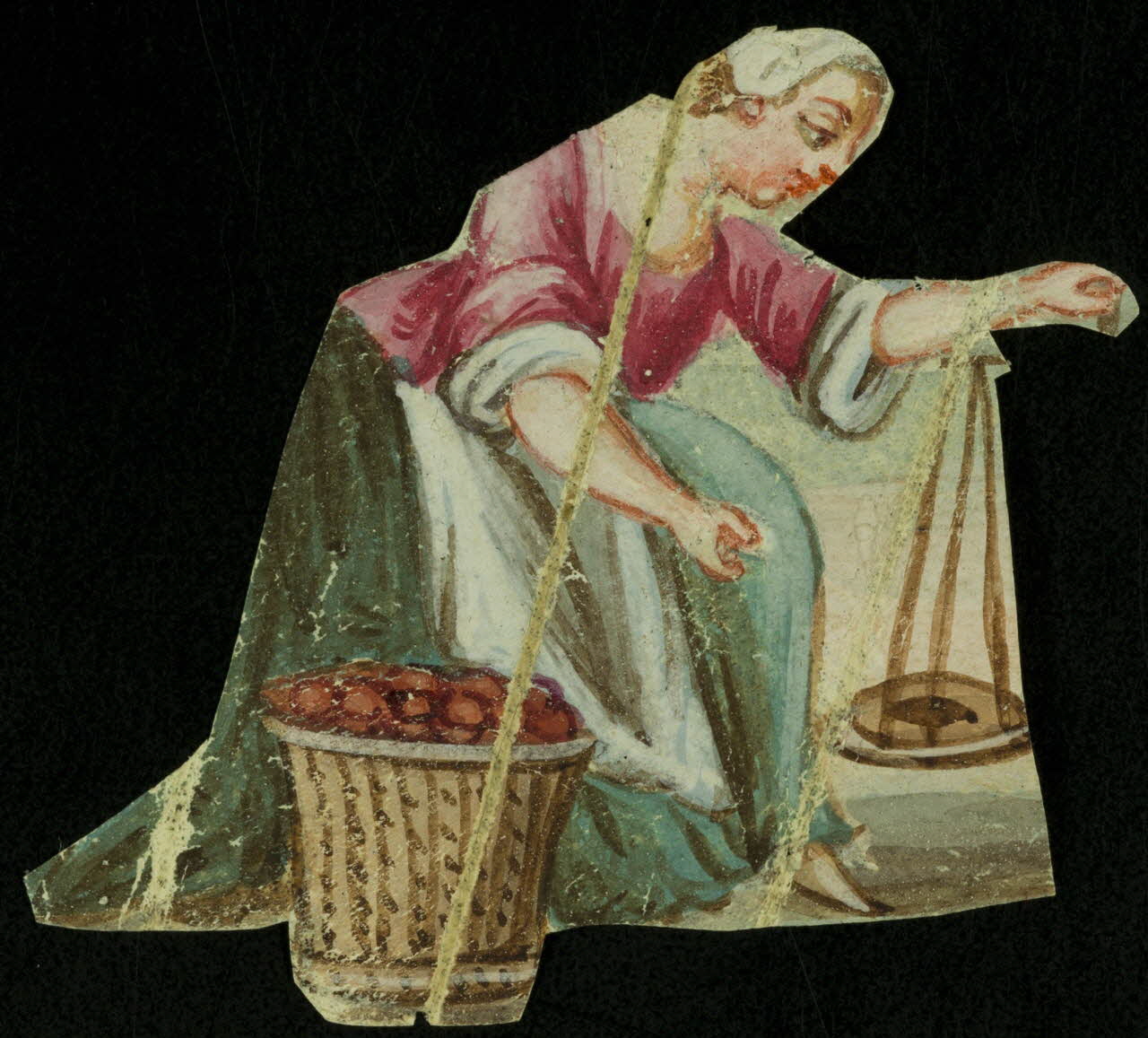 estampe Marchande tenant une balance 1979.29.550.5 Photo