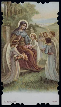 Gérard Marin estampe La Vierge entourée par des anges Paris 1930-1945 1979.47.12 Photo