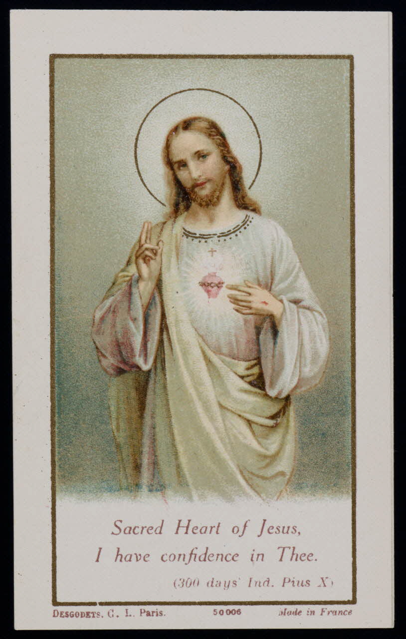 estampe Sacred Heart of Jesus,  I have confidence in Thee. 1979.47.31 Photo