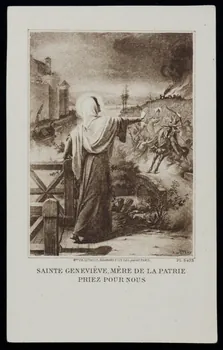 estampe SAINTE GENEVIEVE, MERE DE LA PATRIE  PRIEZ POUR NOUS 1979.47.38 Photo