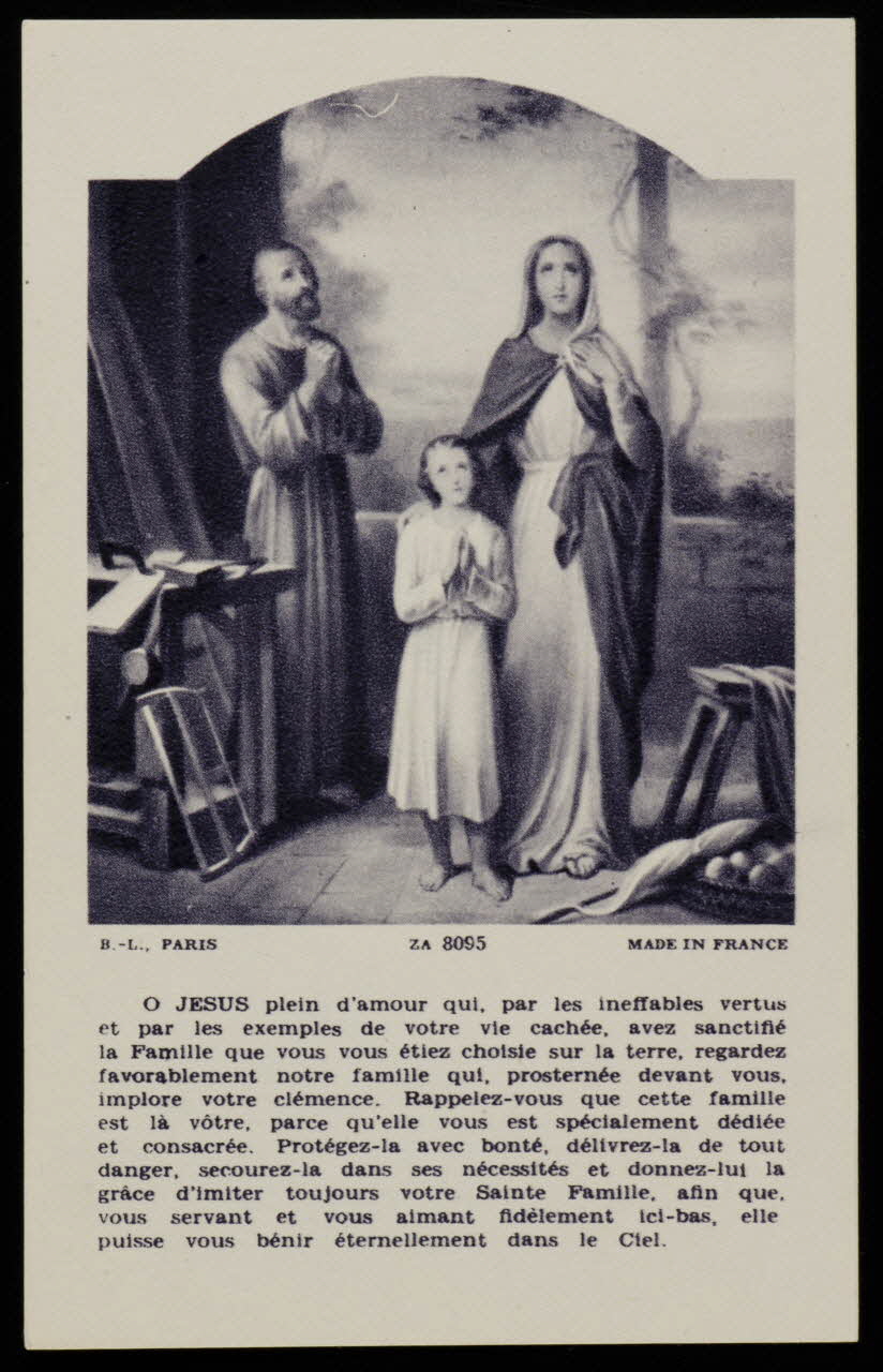 estampe La sainte famille en prière 1979.47.60 Photo