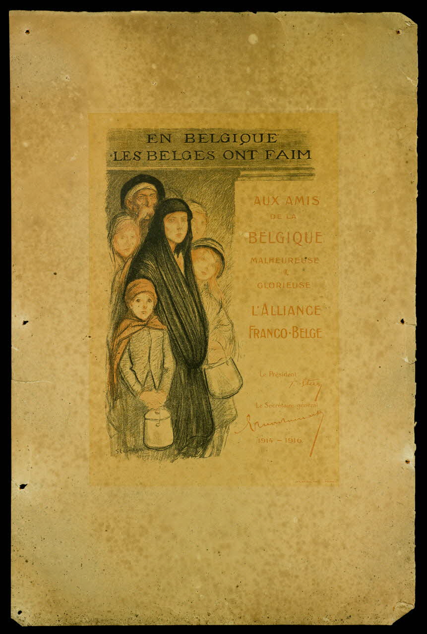 Lapina estampe EN BELGIQUE  LES BELGES ONT FAIM Paris 1914-1916 1979.49.135 Photo