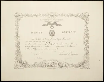 estampe MERITE AGRICOLE 1979.49.139 Photo