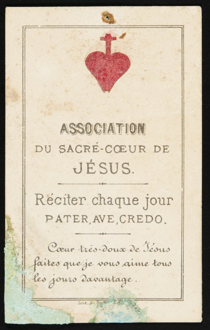 estampe ASSOCIATION  DU SACRE-COEUR DE  JESUS. 1979.49.185 Photo