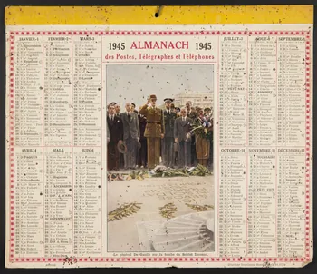 estampe ALMANACH  des Postes et des Téléphones  1945 1979.49.200 Photo