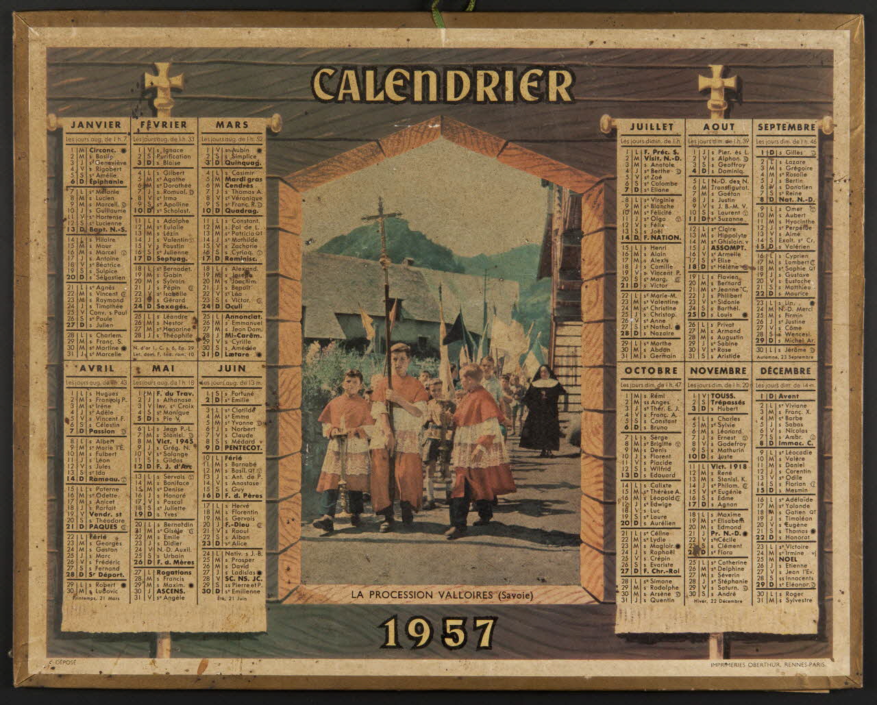 estampe CALENDRIER  1957 1979.49.208 Photo
