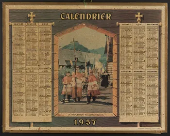 estampe CALENDRIER  1957 1979.49.208 Photo