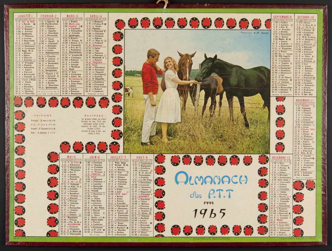 estampe ALMANACH  des P.T.T.  1965 1979.49.209 Photo