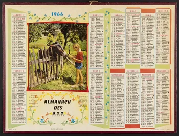 estampe 1966  ALMANACH  DES  P.T.T. 1979.49.210 Photo