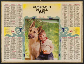 estampe ALMANACH  DES P.T.T.  1971 1979.49.216  Photo