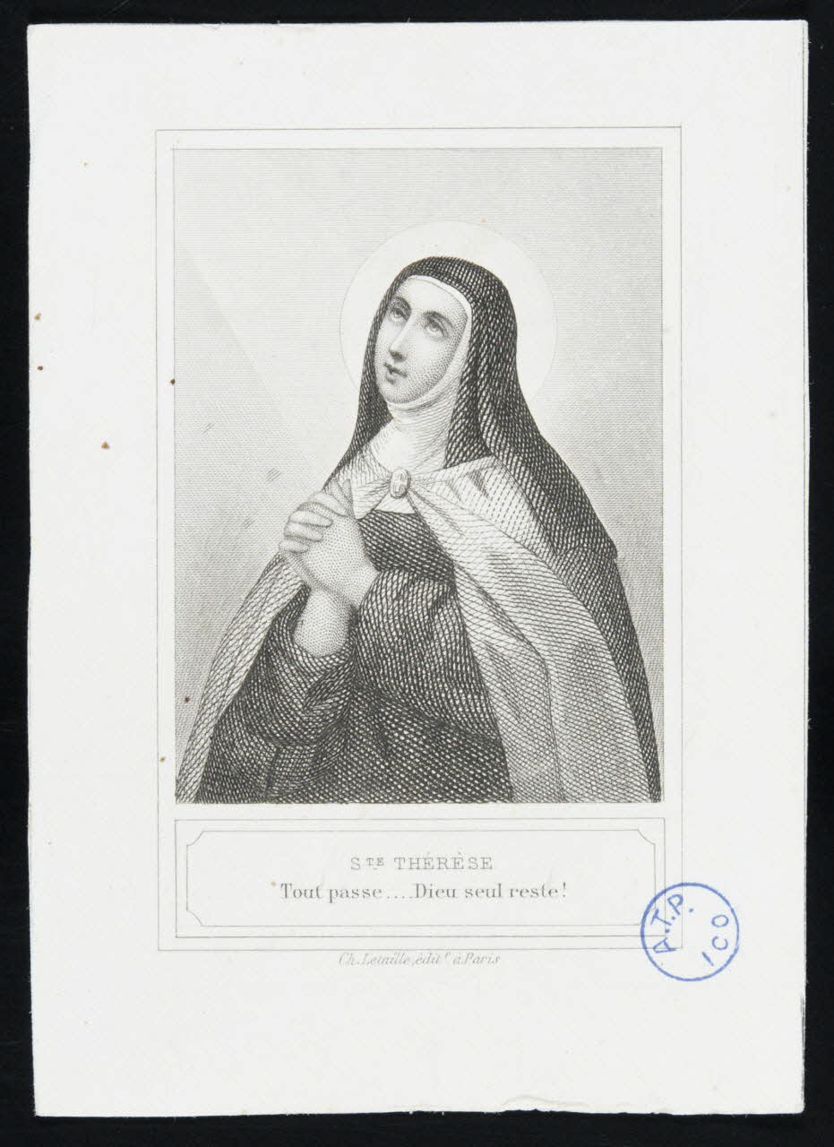 estampe STE. THERESE  Tout passe... Dieu seul reste ! 1979.49.91 Photo