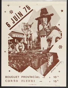 estampe 1949  PARADE DU BOUQUET PROVINCIAL  LE 6 JUIN 1976  CREPY-en-VALOIS VOUS ATTEND 1979.54.6 Photo