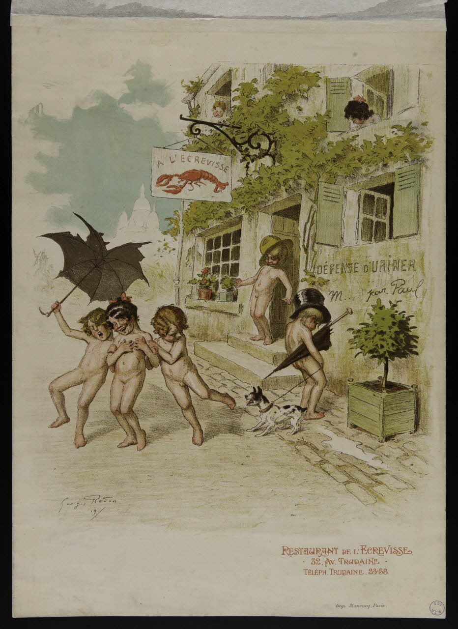 estampe Menu du restaurant de l'écrevisse 1979.8.17 Photo