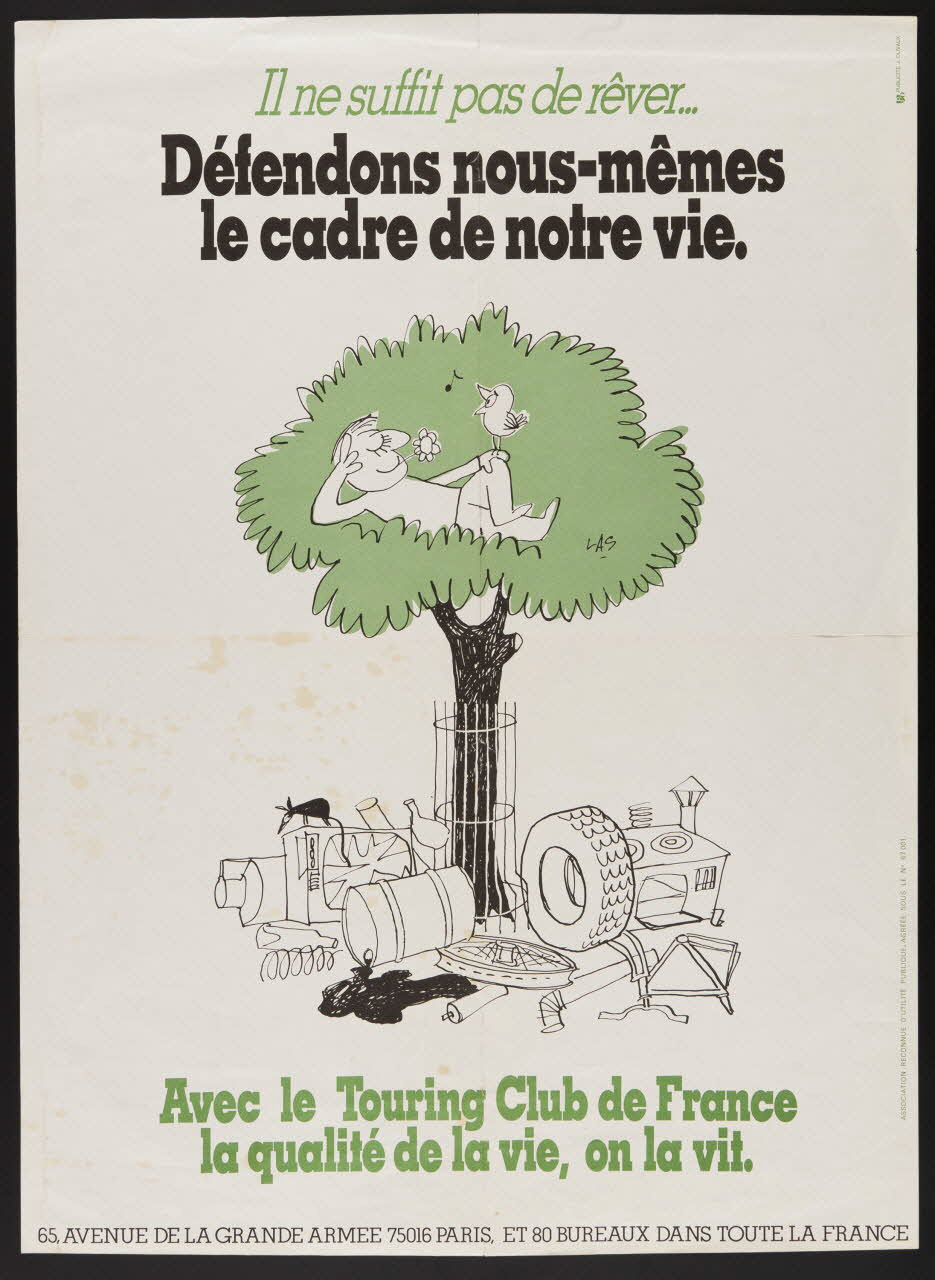 estampe Il ne suffit pas de rêver...  Défendons nous-mêmes  le cadre de notre vie. 1979.8.26 Photo