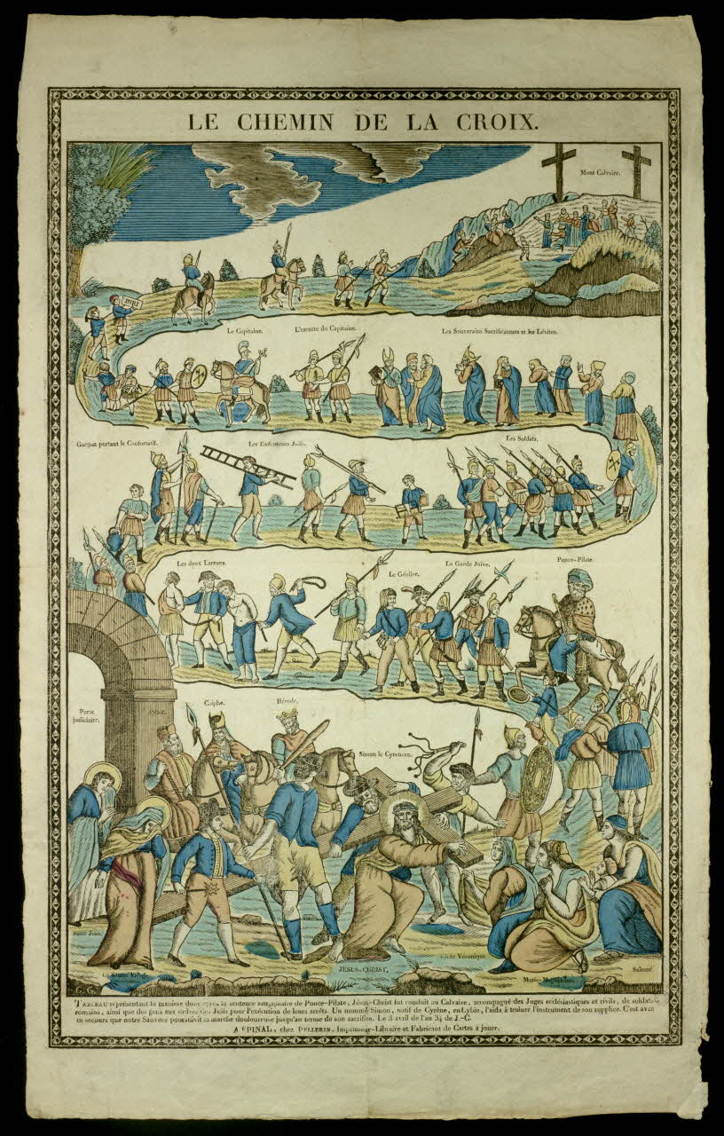 Pellerin imagerie ancienne LE CHEMIN DE LA CROIX. Lorraine, France 1837 1979.82.135 Photo