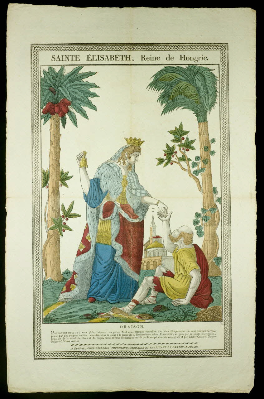 François Georgin ; Pellerin imagerie ancienne SAINTE ELISABETH, Reine de Hongrie. Lorraine, France 1837 1979.82.139 Photo