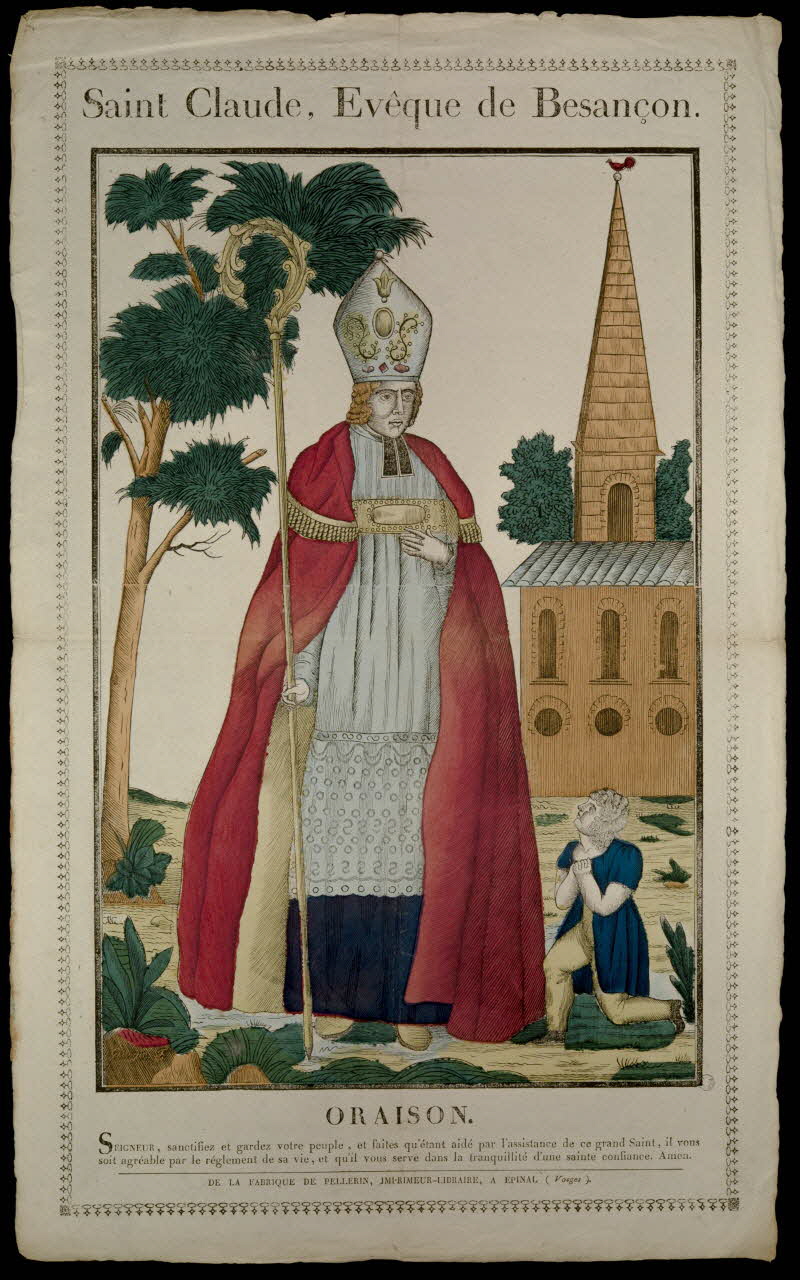 imagerie ancienne Saint Claude, Evêque de Besançon. 1979.82.149 Photo