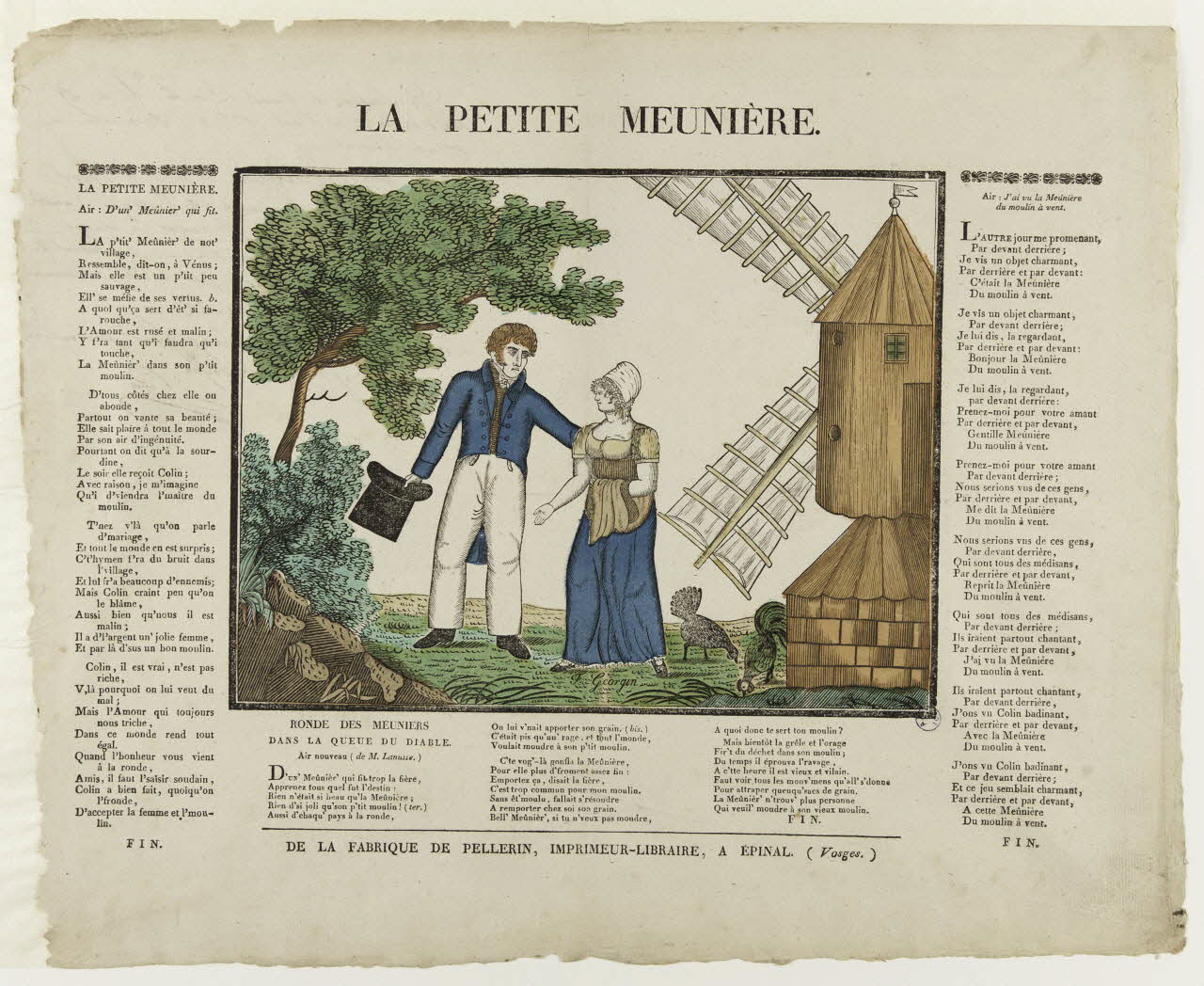 imagerie ancienne LA PETITE MEUNIERE. Lorraine, France 1837 1979.82.18 Photo