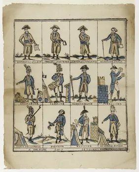 Jean Baptiste Adolphe Letourmy ; Jean-Baptiste Letourmy imagerie ancienne Planche de personnages historiques et de militaires Orléans 1804-1815 1985.21.2 Photo