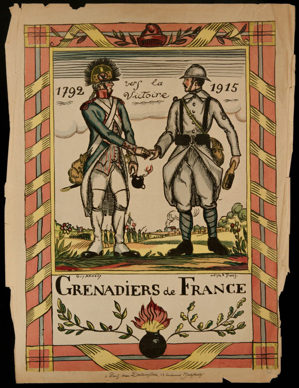 estampe GRENADIERS de FRANCE 1985.21.523 Photo