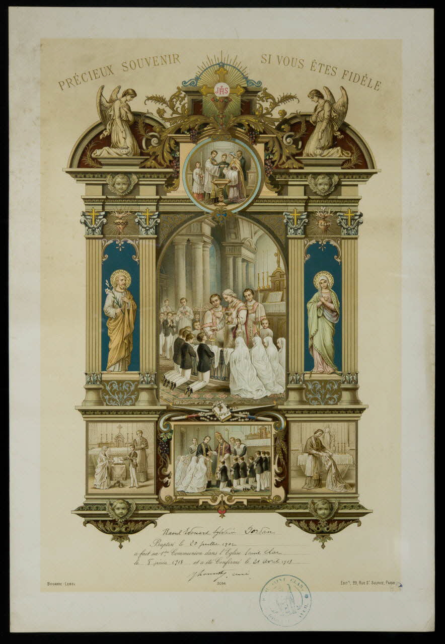 estampe PRECIEUX SOUVENIR SI VOUS ETES FIDELE. 1985.42.44 Photo