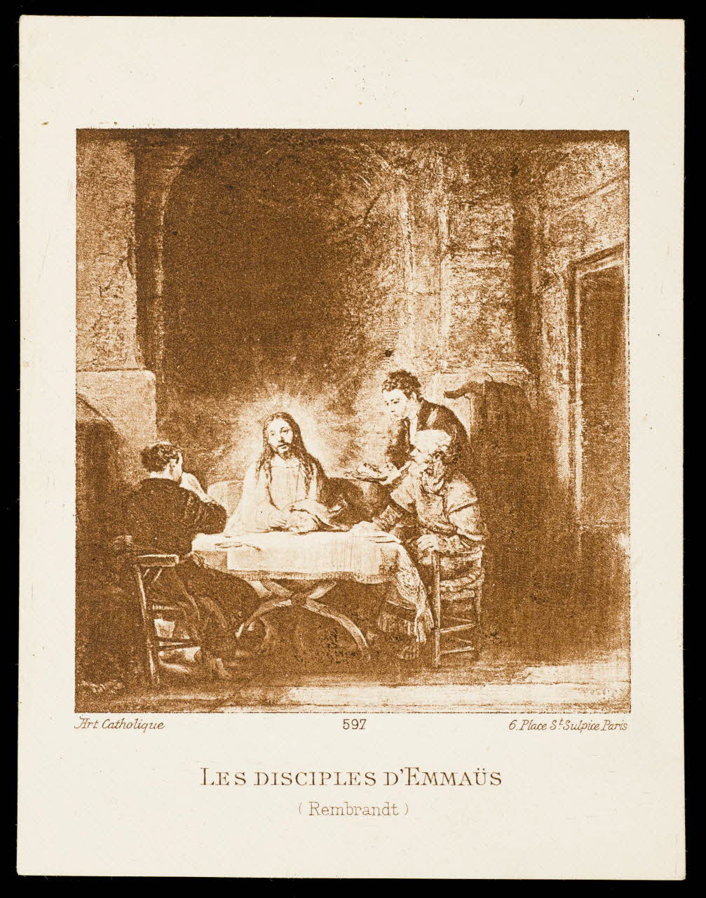 estampe LES DISCIPLES D'EMMAÜS 1985.48.21 Photo