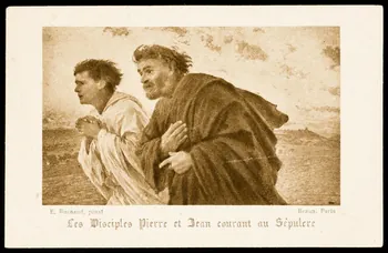 estampe Les Disciples Pierre et Jean courant au Sépulcre 1985.48.27  Photo