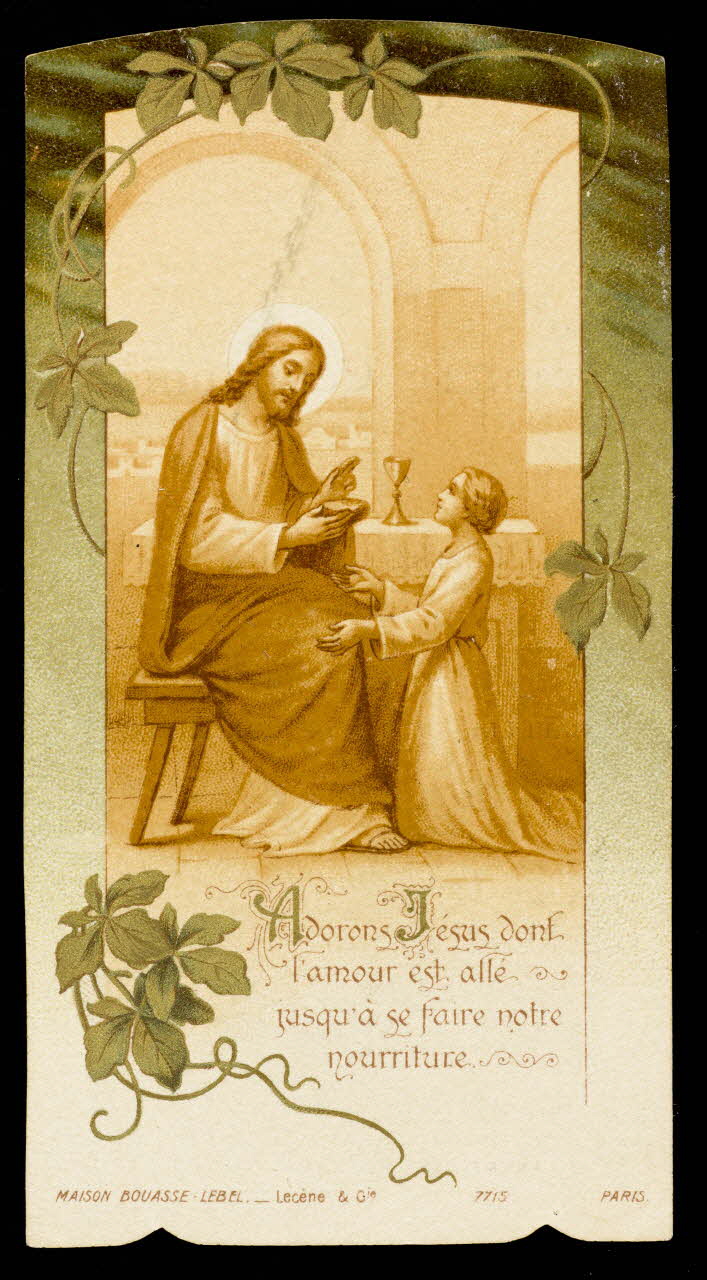 estampe Adorons Jésus dont  l'amour est allé  jusqu'à se faire notre  nourriture 1985.48.56 Photo