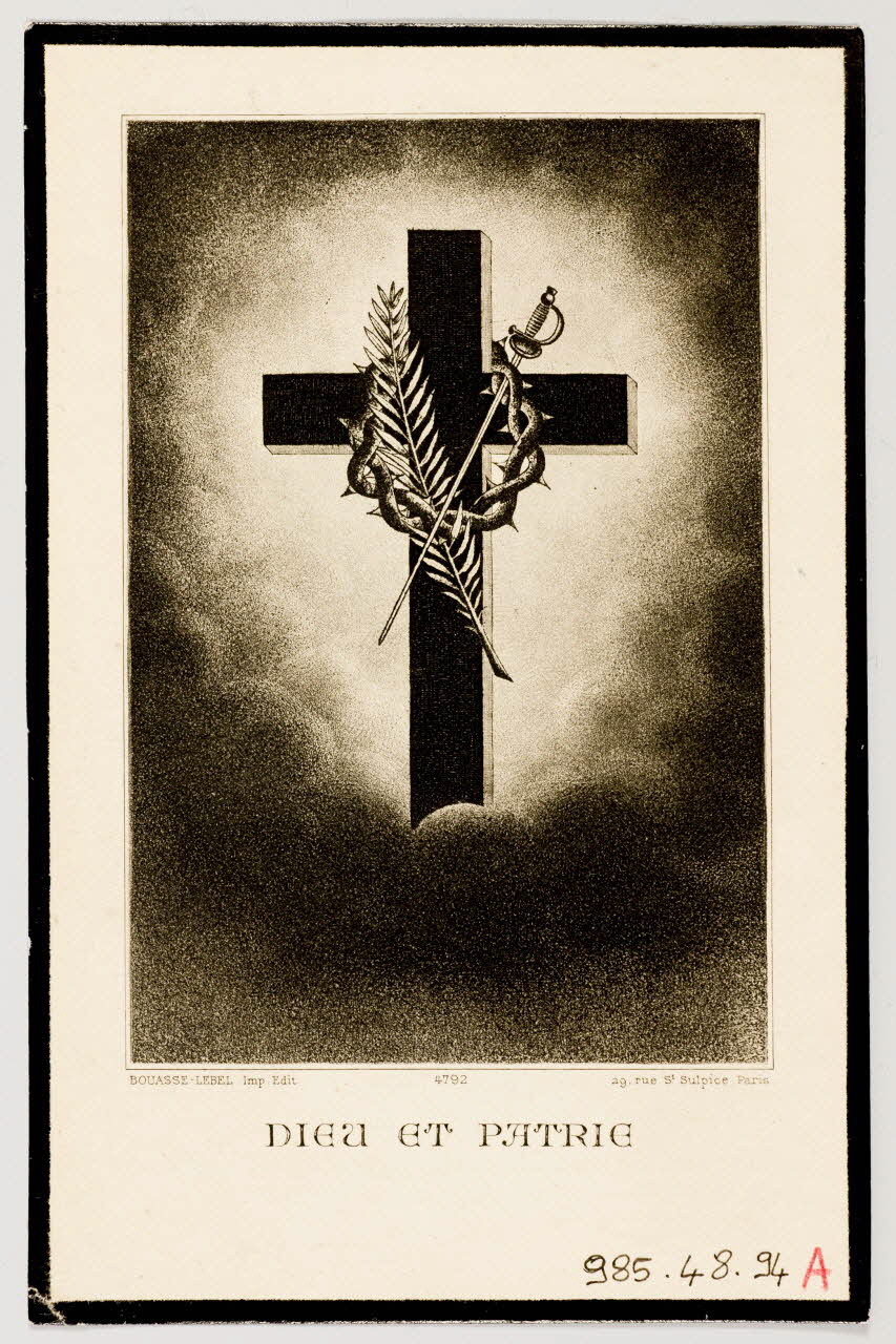 estampe DIEU ET PATRIE 1985.48.94 Photo