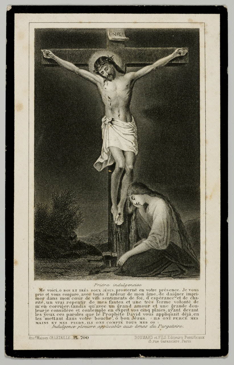 estampe Prière indulgenciée 1985.48.95 Photo