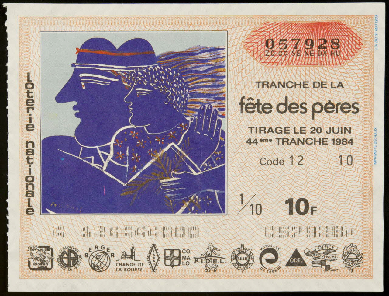estampe TRANCHE DE LA  fête des pères 1985.50.19 Photo