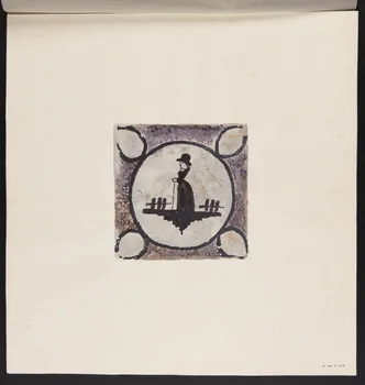 Caplain René ; Pierre Dourdaine dessin Carreau de faïence 1943 1985.51.11 Photo