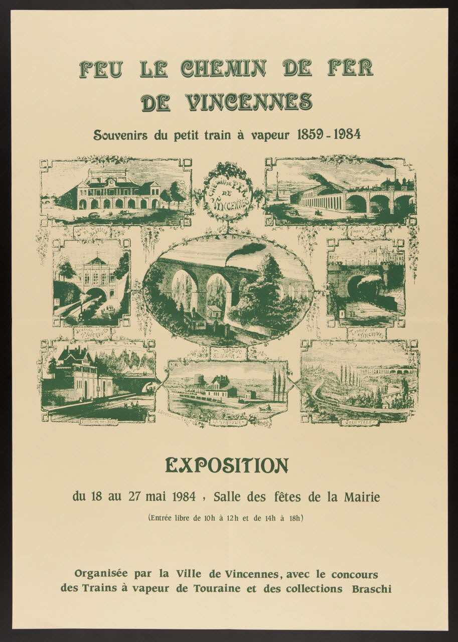 estampe FEU LE CHEMIN DE FER  DE VINCENNES 1985.51.110 Photo