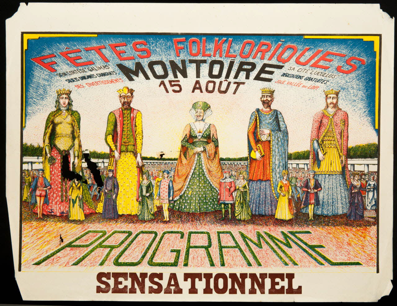 estampe FETES FOLKLORIQUES  MONTOIRE  15 AOÛT 1985.51.113 Photo