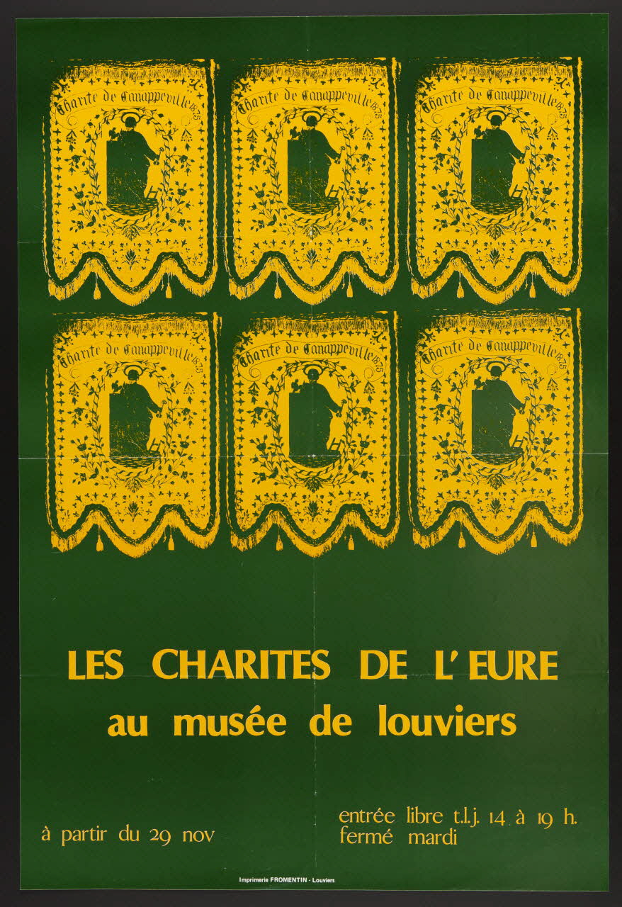 estampe LES CHARITES DE L'EURE  au musée de louviers 1985.51.129 Photo