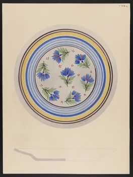 René Coz ; Pierre Henri Felden dessin Assiette 1943 1985.51.13 Photo