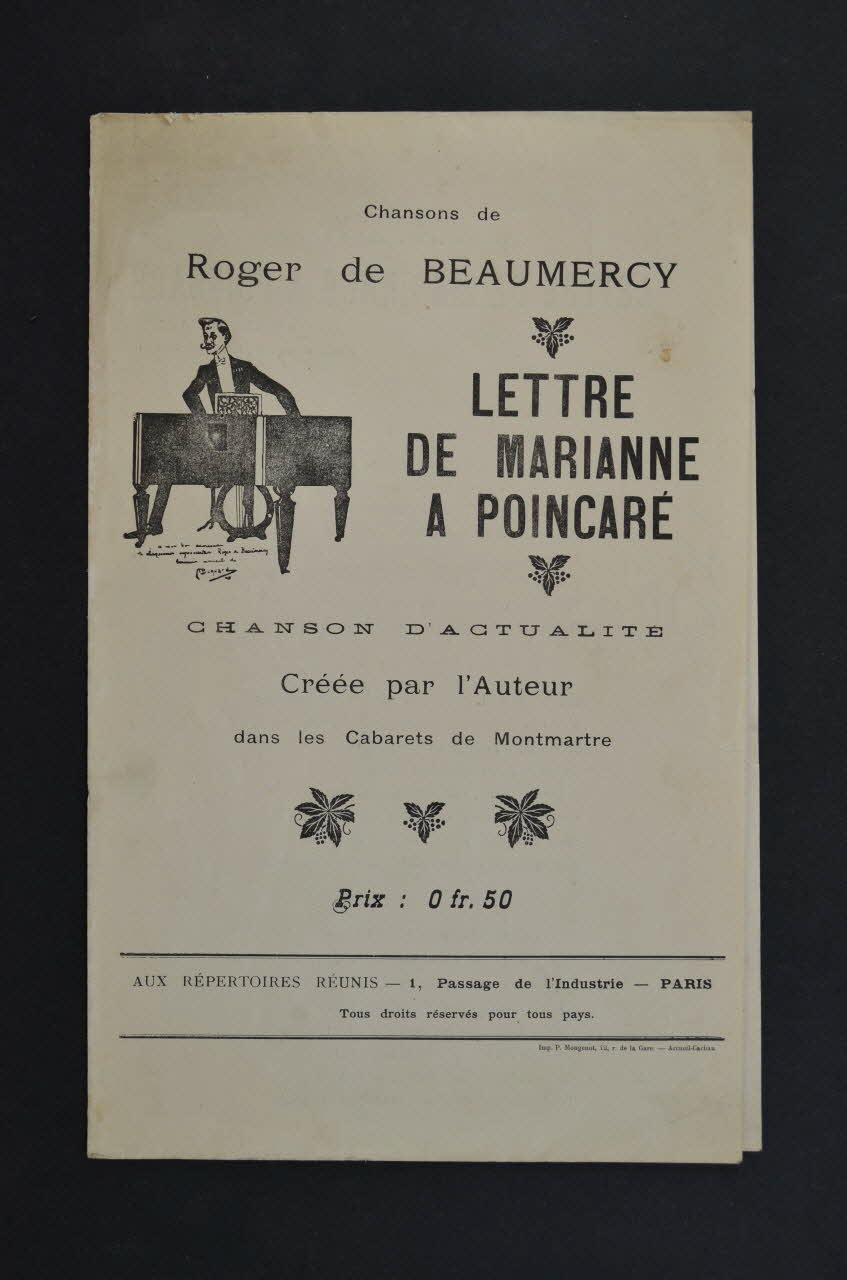 chanson petit format 1966.208.21 Photo Mucem