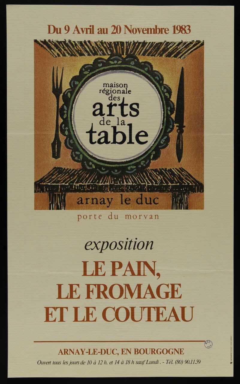 estampe LE PAIN,  LE FROMAGE  ET LE COUTEAU 1985.51.137 Photo