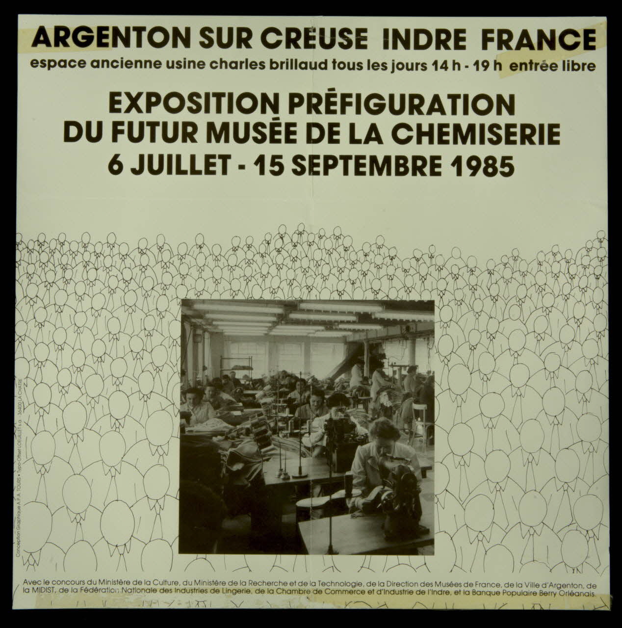 estampe EXPOSITION PREFIGURATION  DU FUTUR MUSEE DE LA CHEMISERIE 1985.51.144 Photo