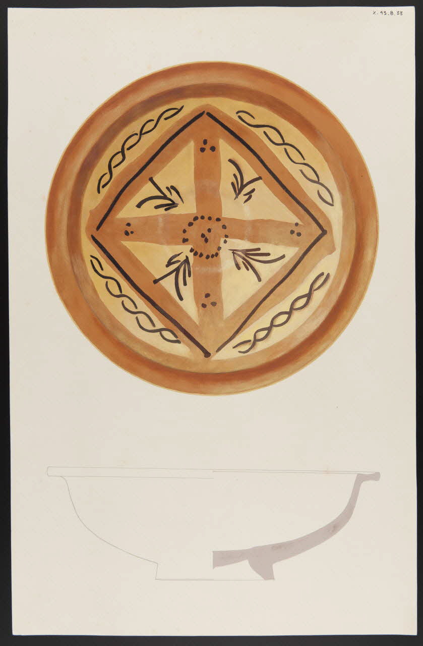 René Coz ; Pierre Henri Felden dessin Plat creux 1943 1985.51.15 Photo
