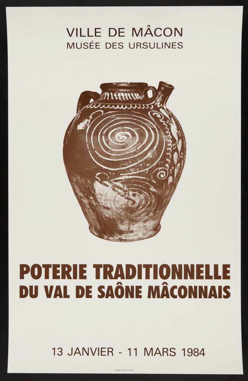 estampe POTERIE TRADITIONNELLE  DU VAL DE SAONE MACONNAIS 1985.51.150 Photo