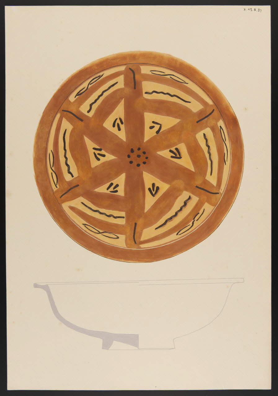 René Coz ; Pierre Henri Felden dessin Plat creux 1943 1985.51.16 Photo